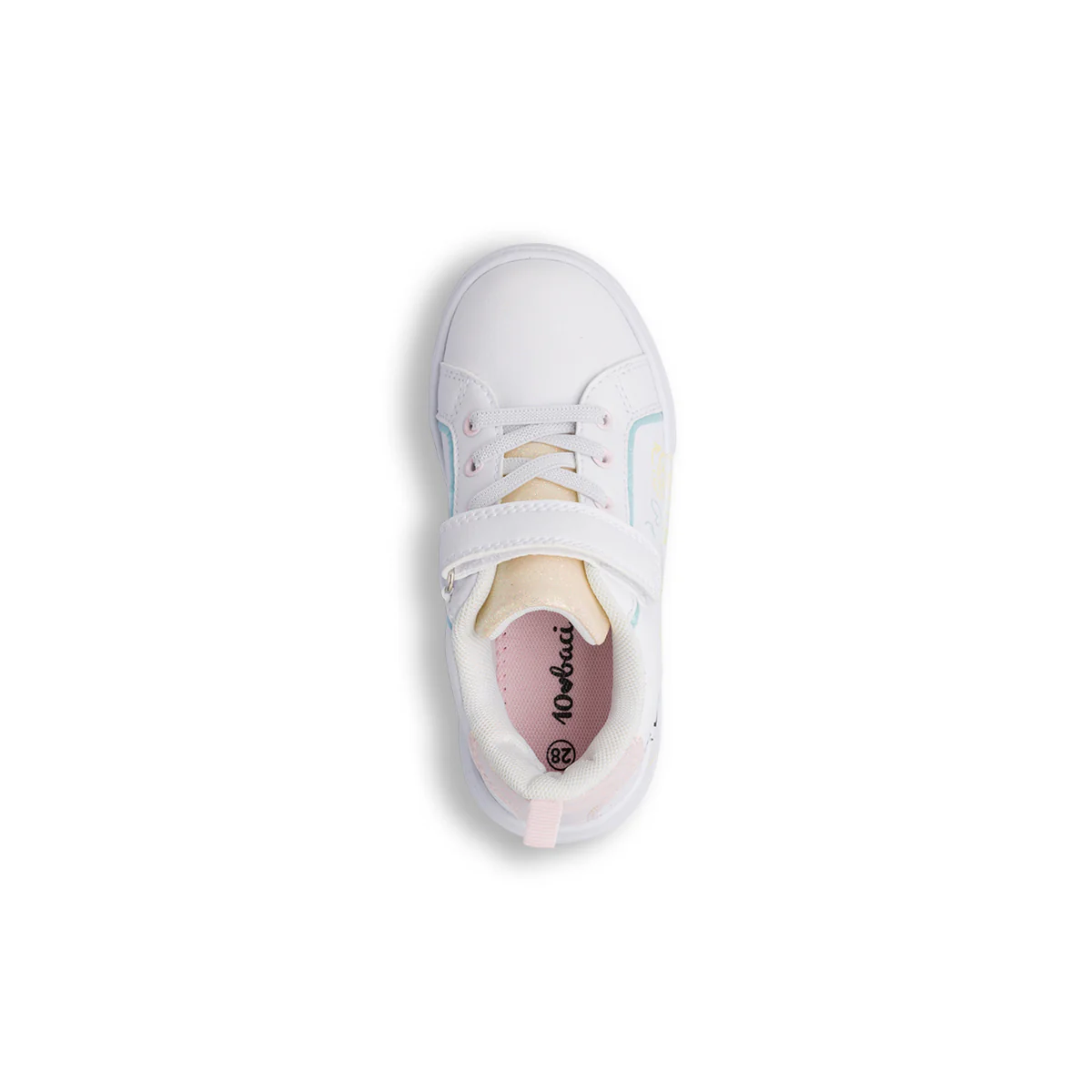 Sneakers Ragazza bianche con stampa colorata Dieci Baci - Image 4