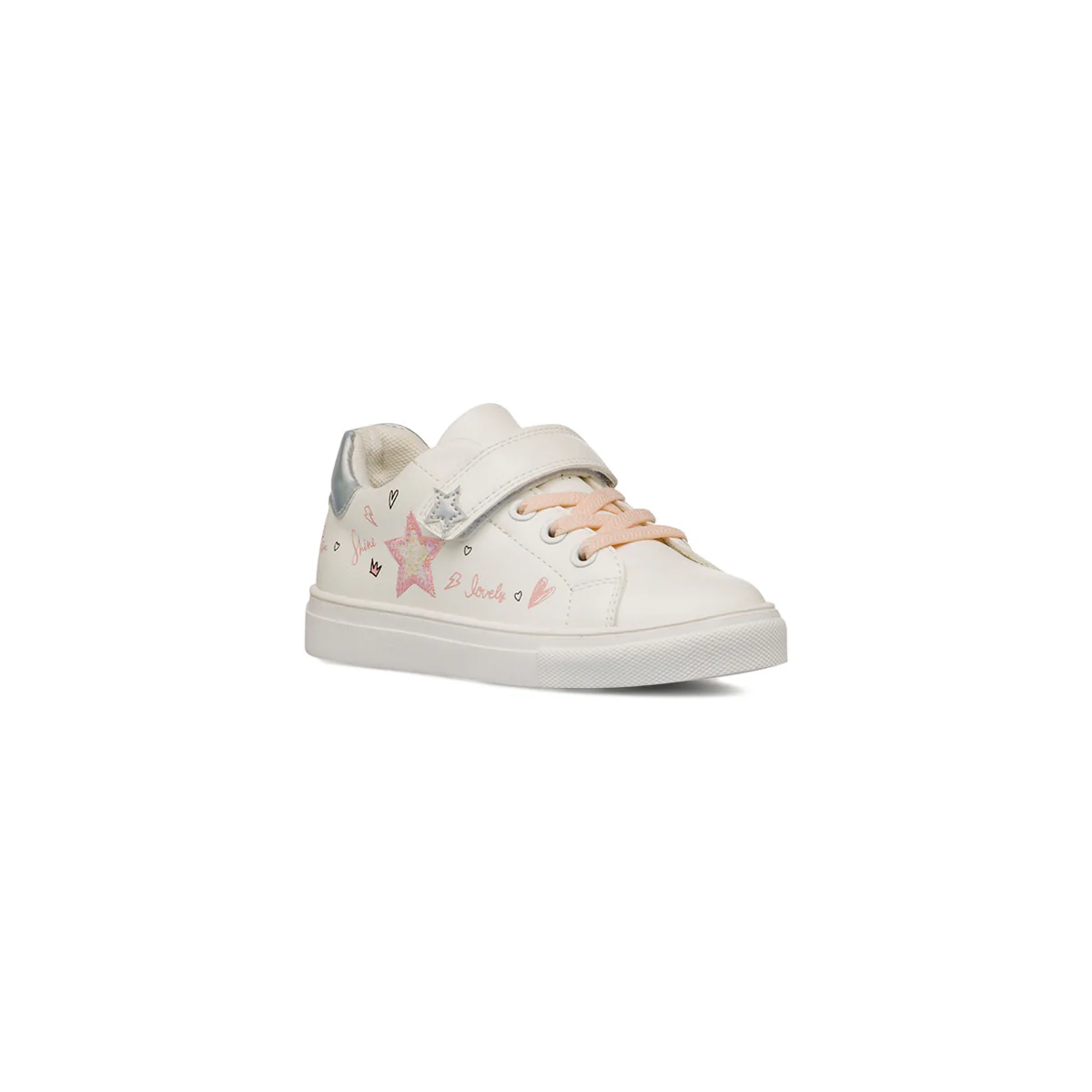 Sneakers Bambina bianche con stelle glitterate Le Scarpe di Alice - Image 4
