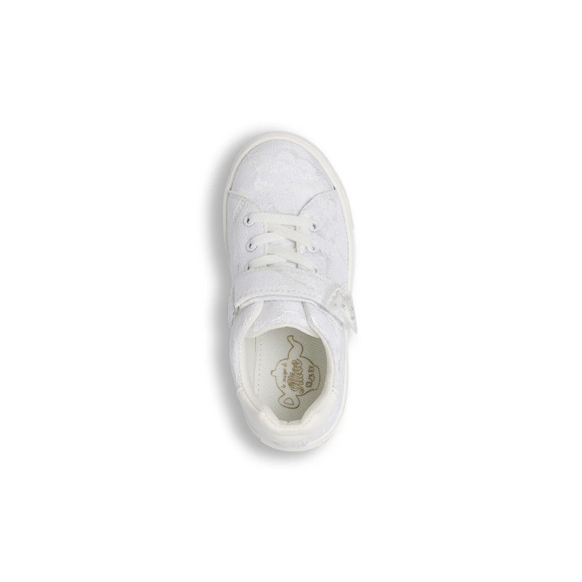 Sneakers bambina bianche Le scarpe di Alice in pizzo e con strappo - Image 6