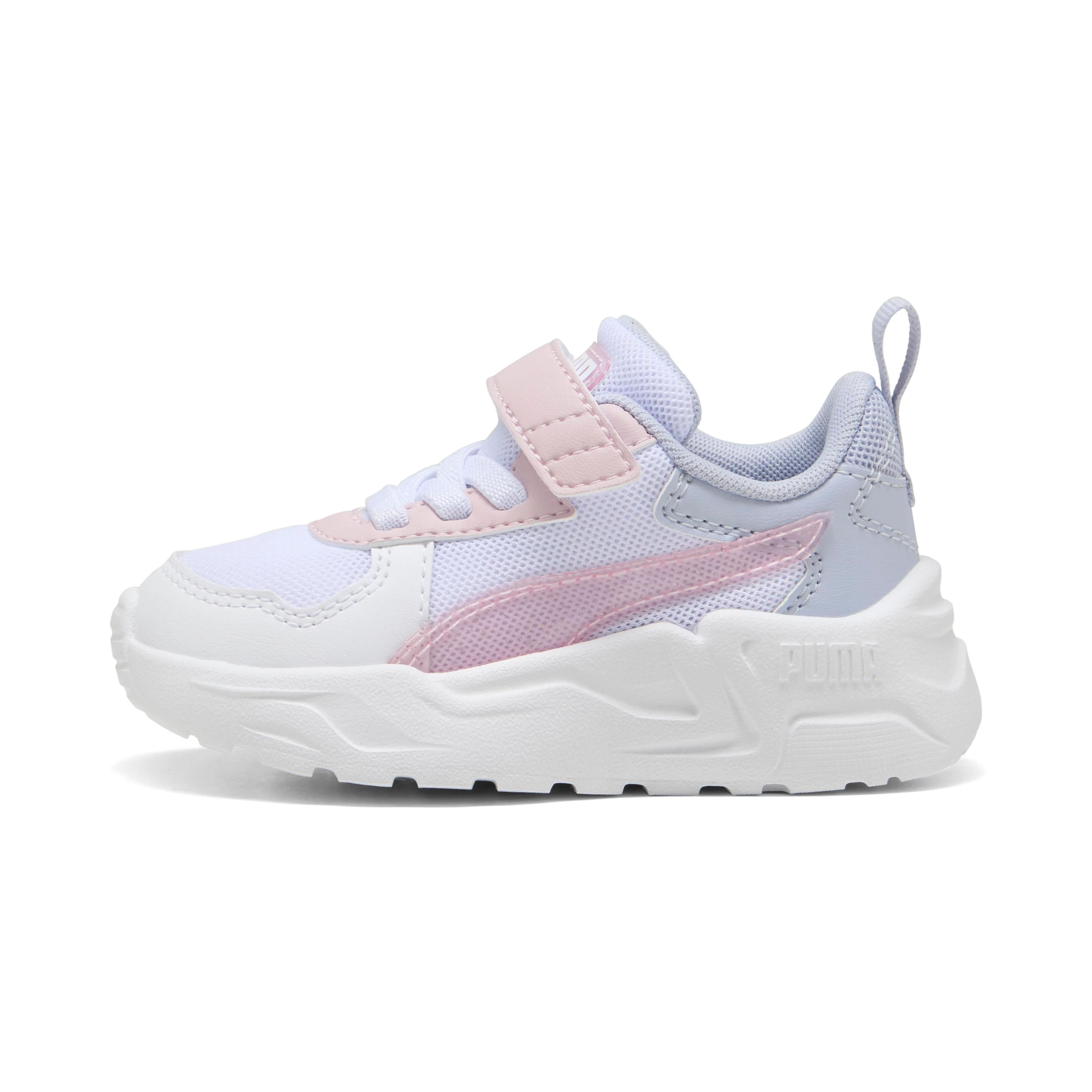 Sneakers bambina Bianche Rosa e Azzurre con chiusura in Velcro PUMA X-Ray Speed - Image 2