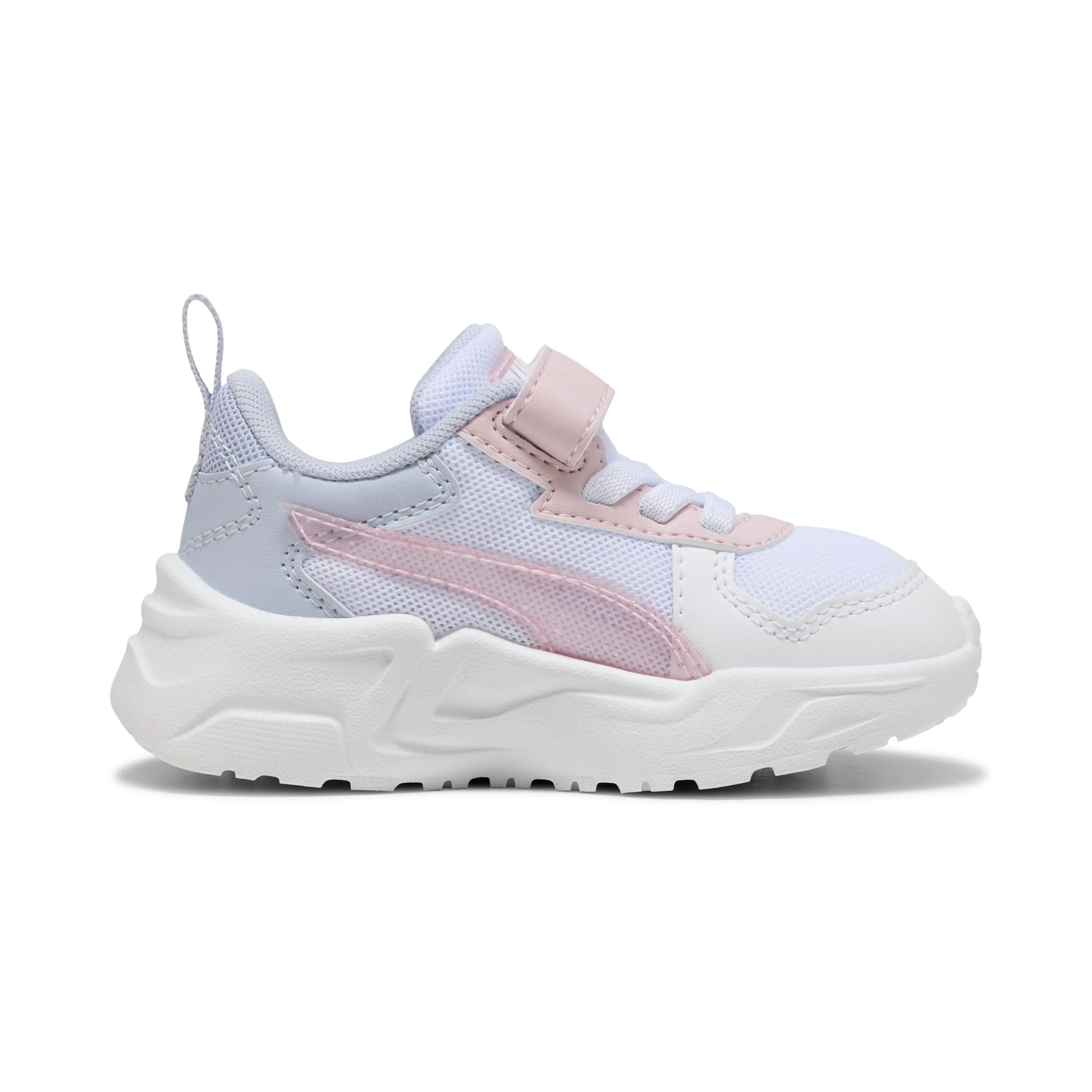 Sneakers bambina Bianche Rosa e Azzurre con chiusura in Velcro PUMA X-Ray Speed - Image 3