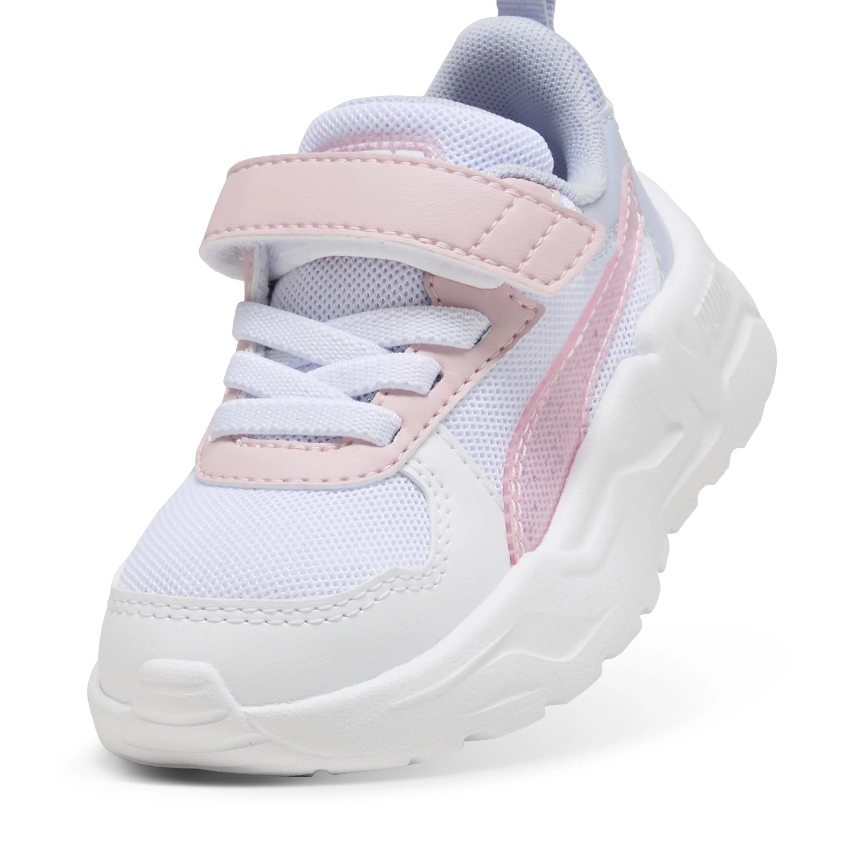 Sneakers bambina Bianche Rosa e Azzurre con chiusura in Velcro PUMA X-Ray Speed - Image 4