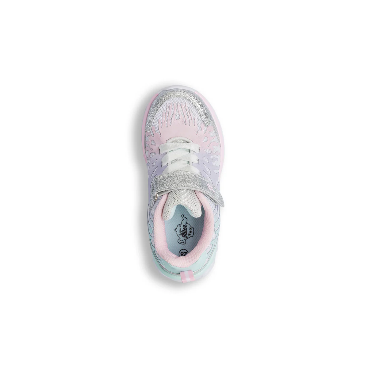 Sneakers Bambina argento con dettagli glitter e luci Le scarpe di Alice - Image 4