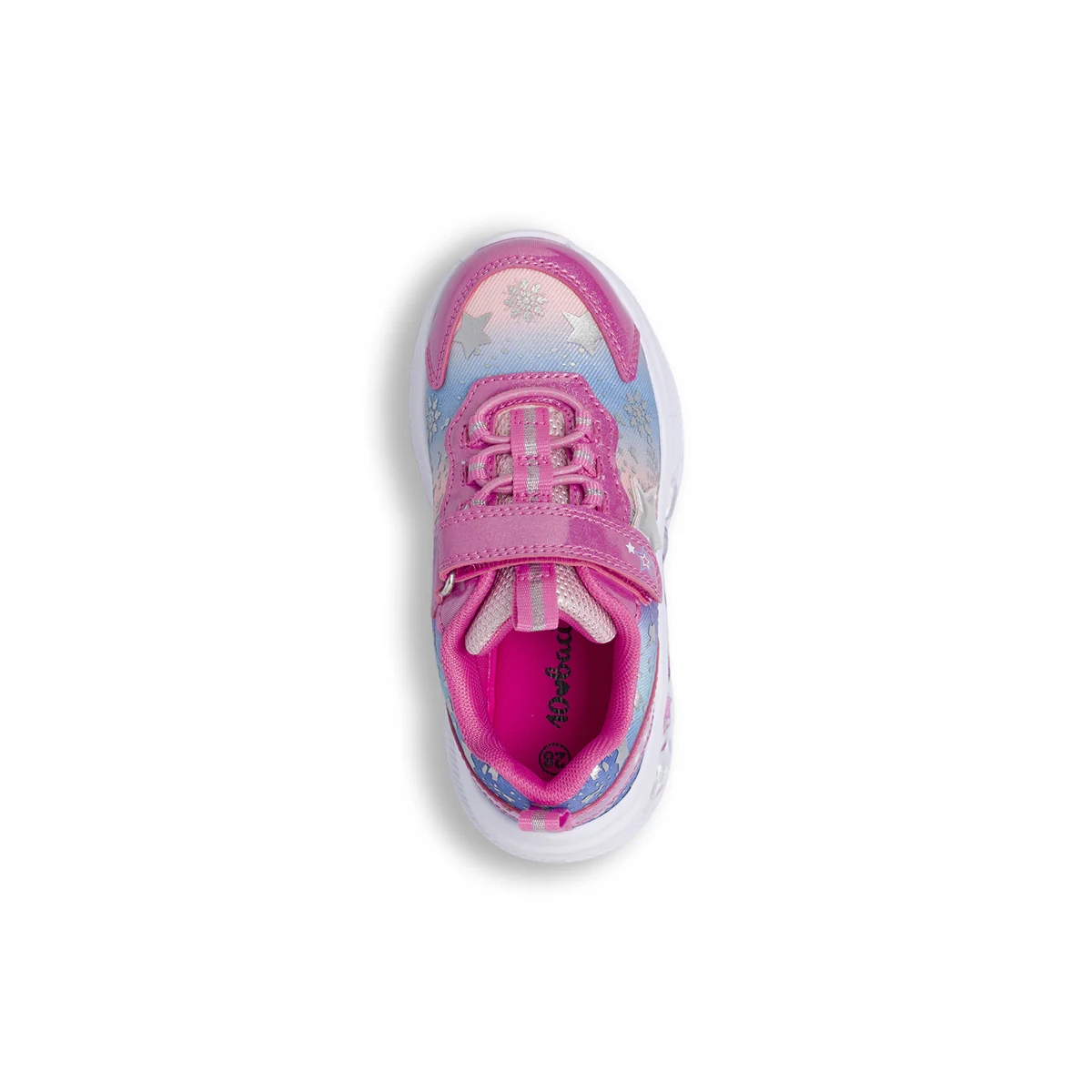 Sneakers Bambina fucsia con stampa stelle e luci nella suola Dieci Baci - Image 5