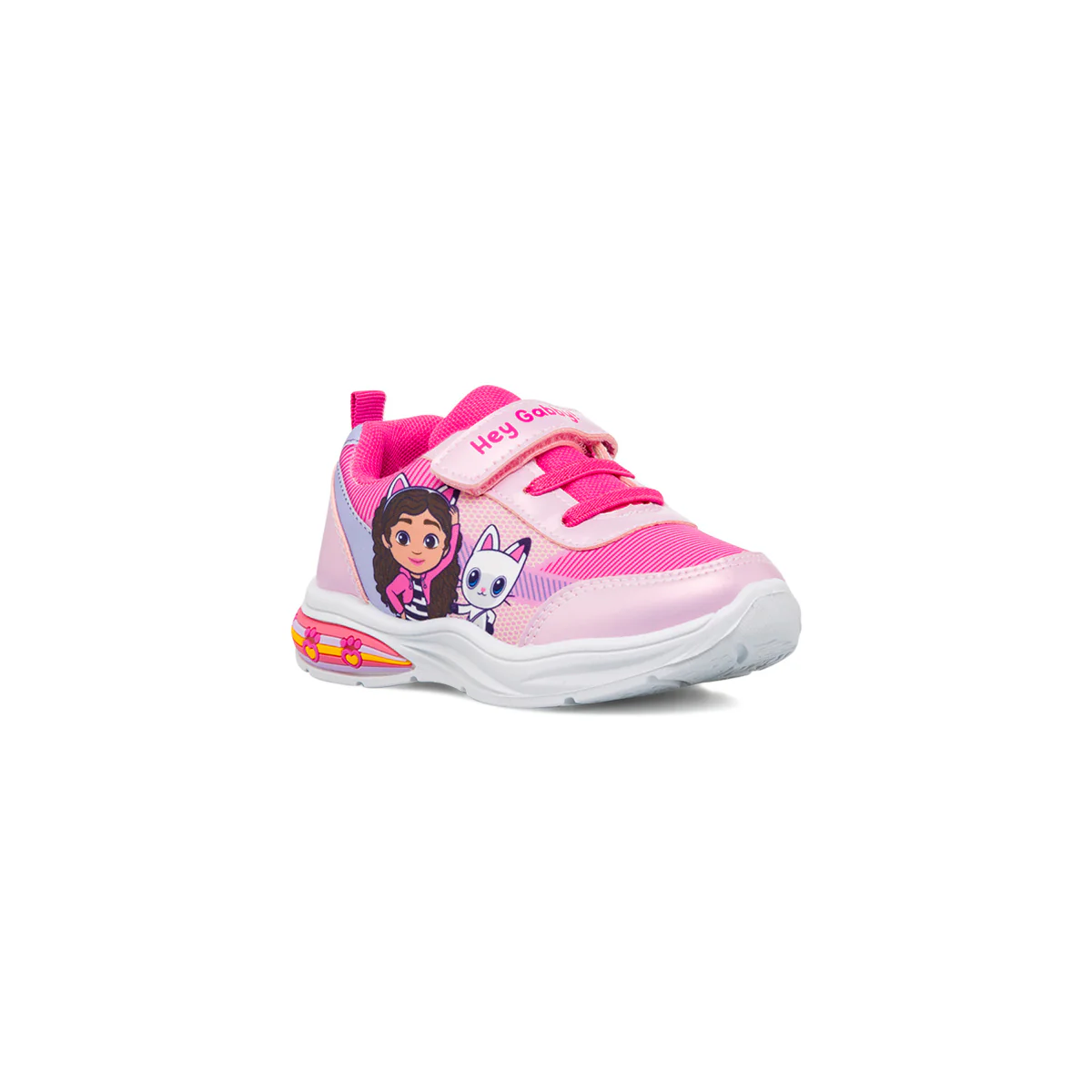 Sneakers bambina primi passi rosa con luci nella suola La Casa delle bambole di Gabby - Image 2