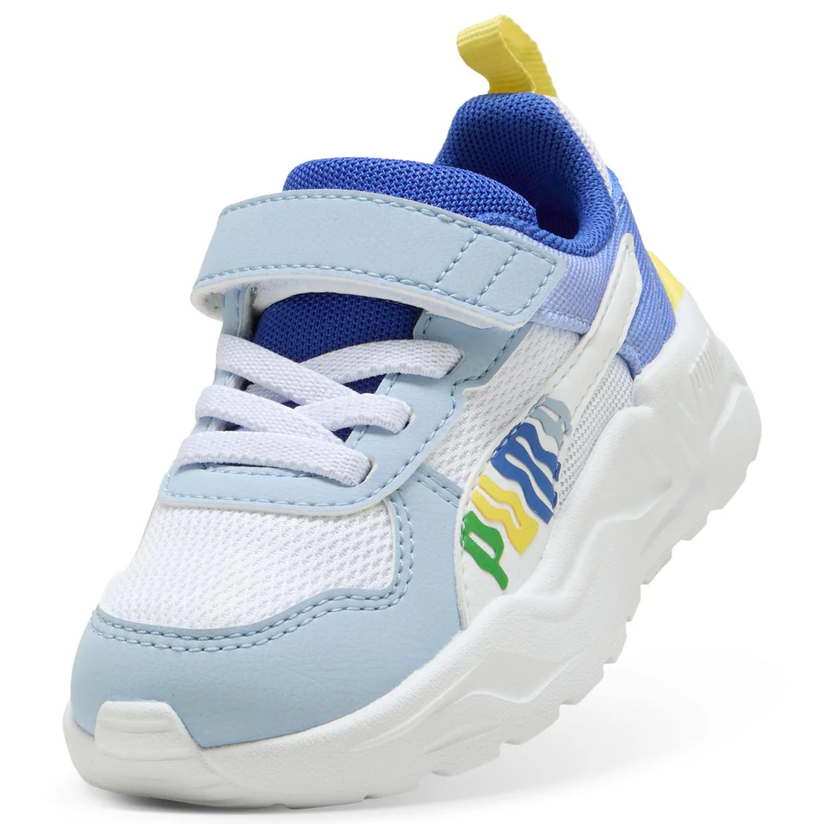 Sneakers Bambino Azzurre con strappo e lacci elastici PumaTrinity 2 LT - Image 3