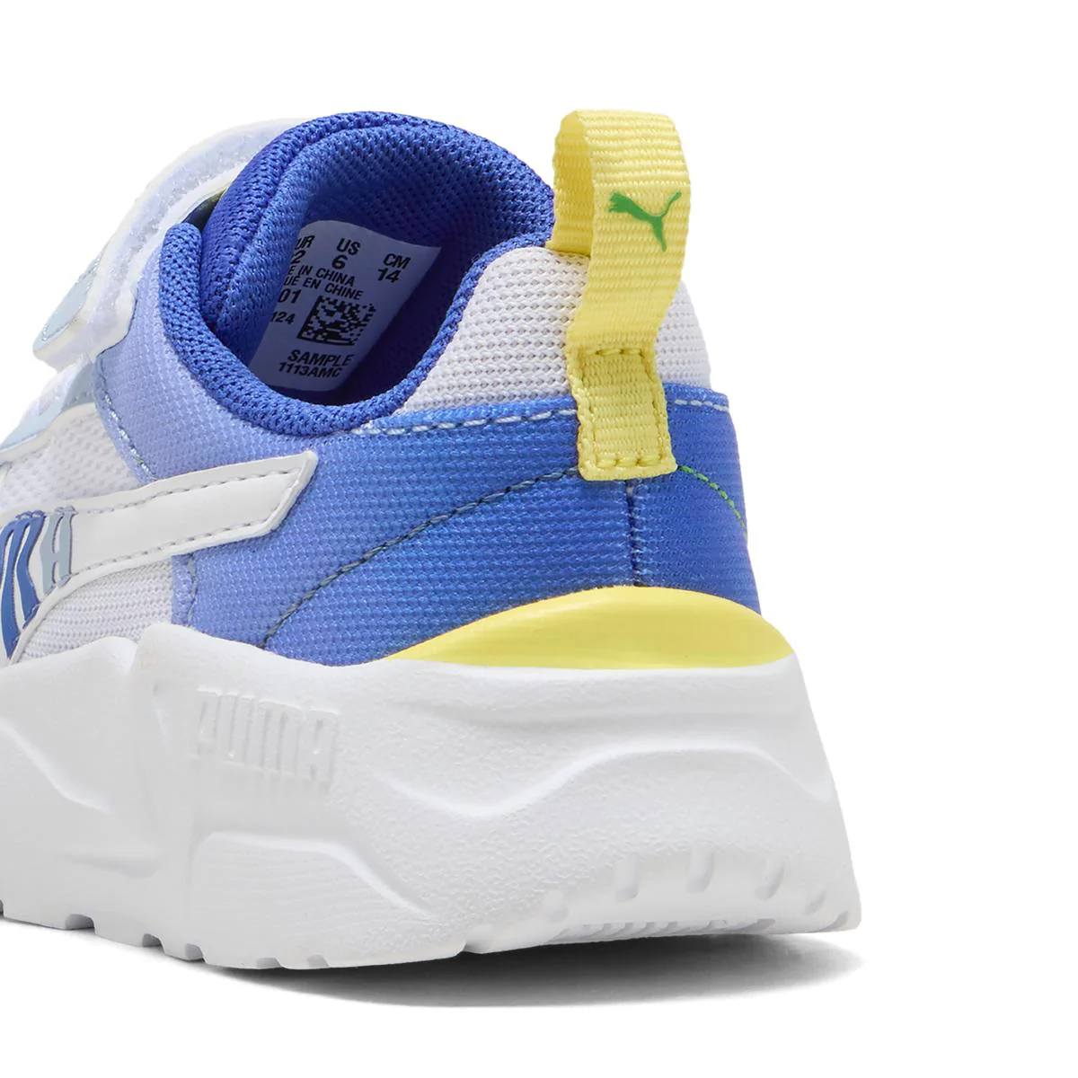 Sneakers Bambino Azzurre con strappo e lacci elastici PumaTrinity 2 LT - Image 4