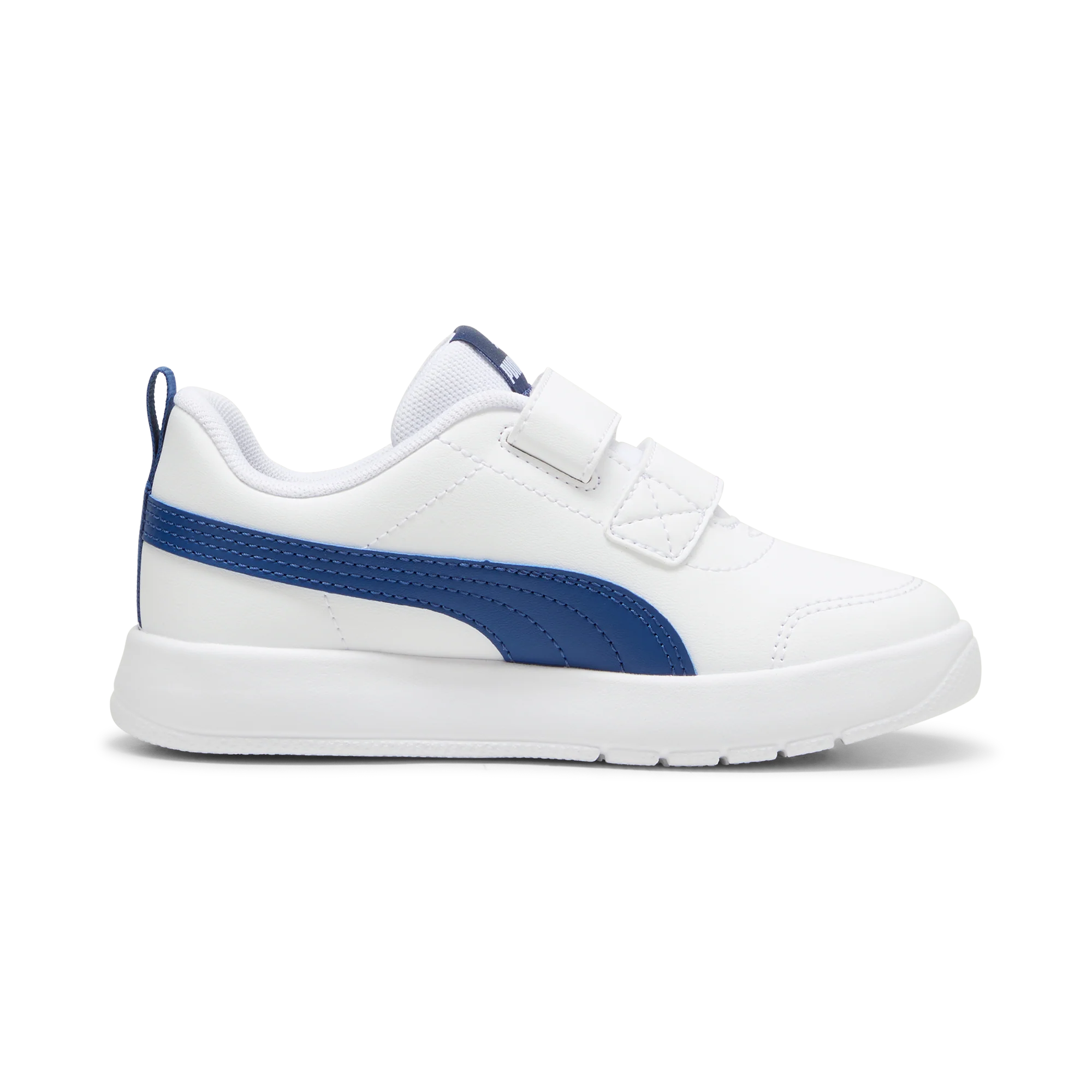Sneakers bambino bianche con dettagli blu Puma Courtflex v3 - Image 5