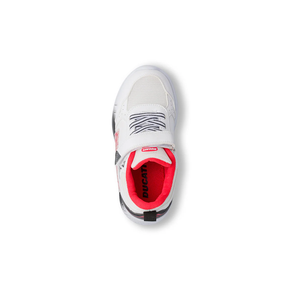 Sneakers Bambino bianche e nere con luci nella tomaia Ducati - Image 4