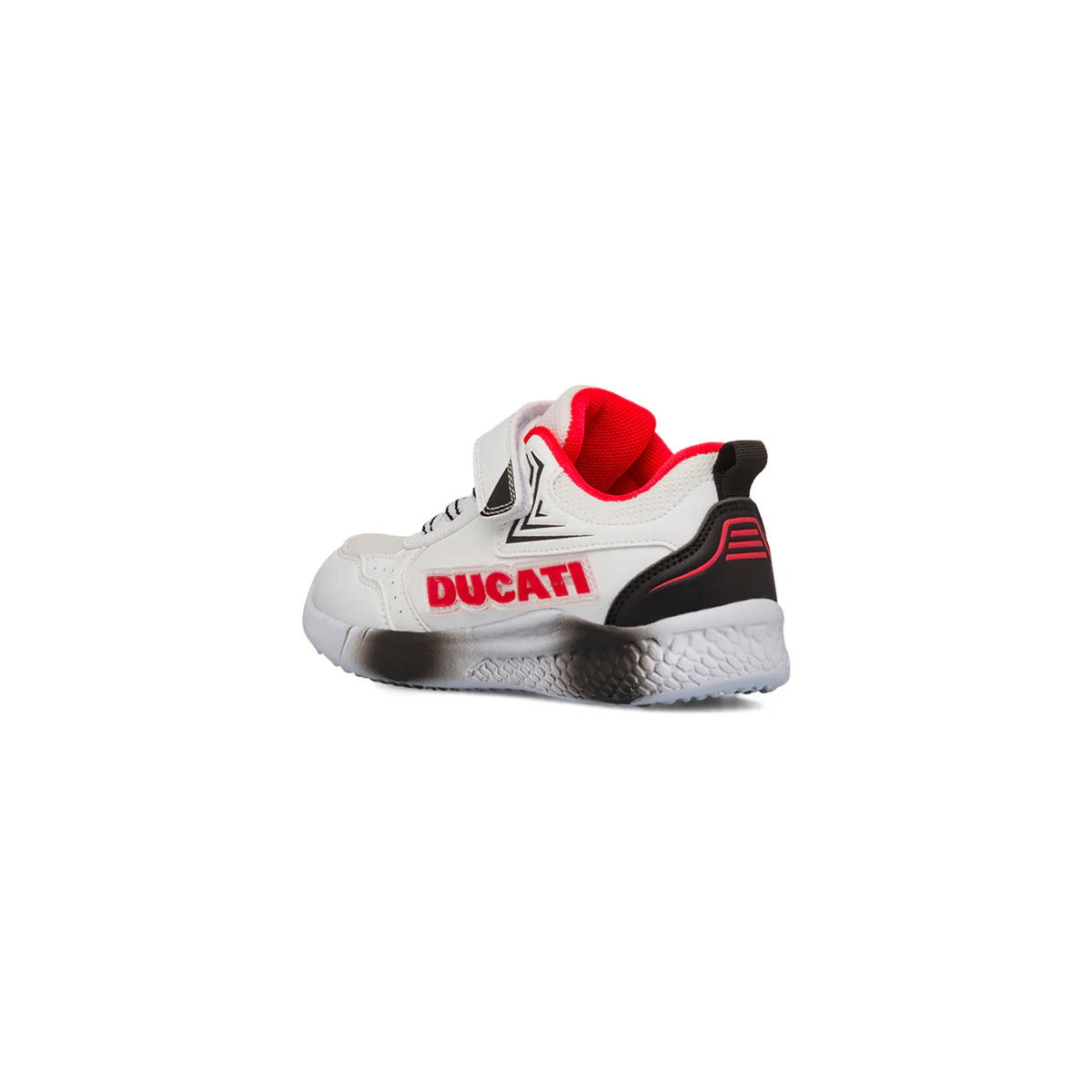 Sneakers Bambino bianche e nere con luci nella tomaia Ducati - Image 5