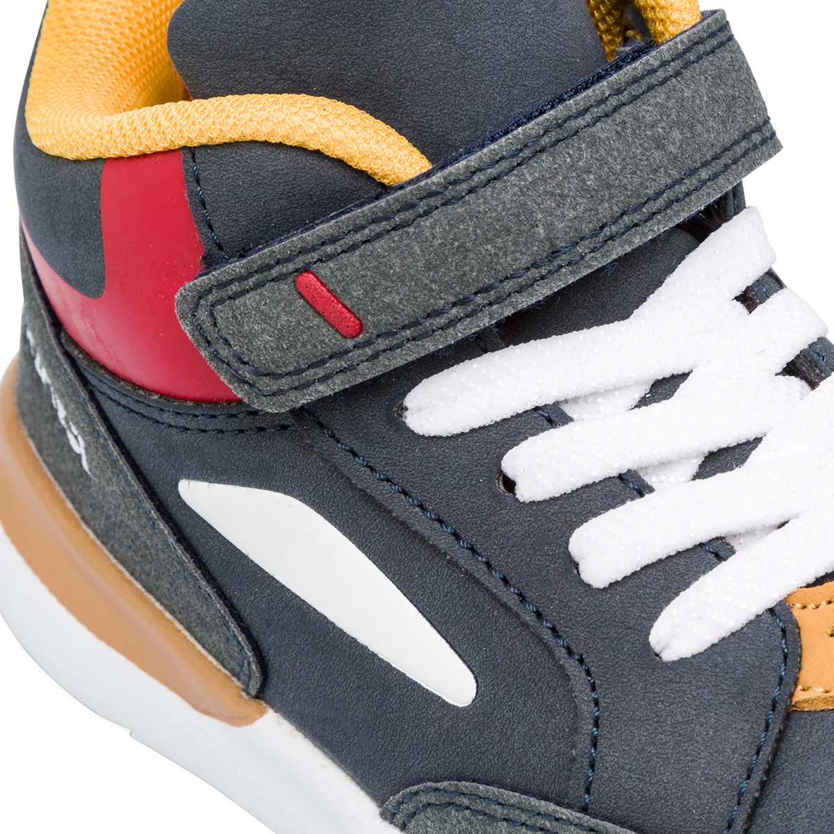 Sneakers bambino blu con dettagli ocra e rossi Primigi - Image 5