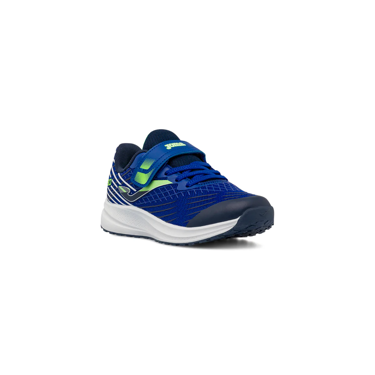Sneakers bambino blu in mesh con chiusura a strappo e dettagli fluo Joma JR30 - Image 2