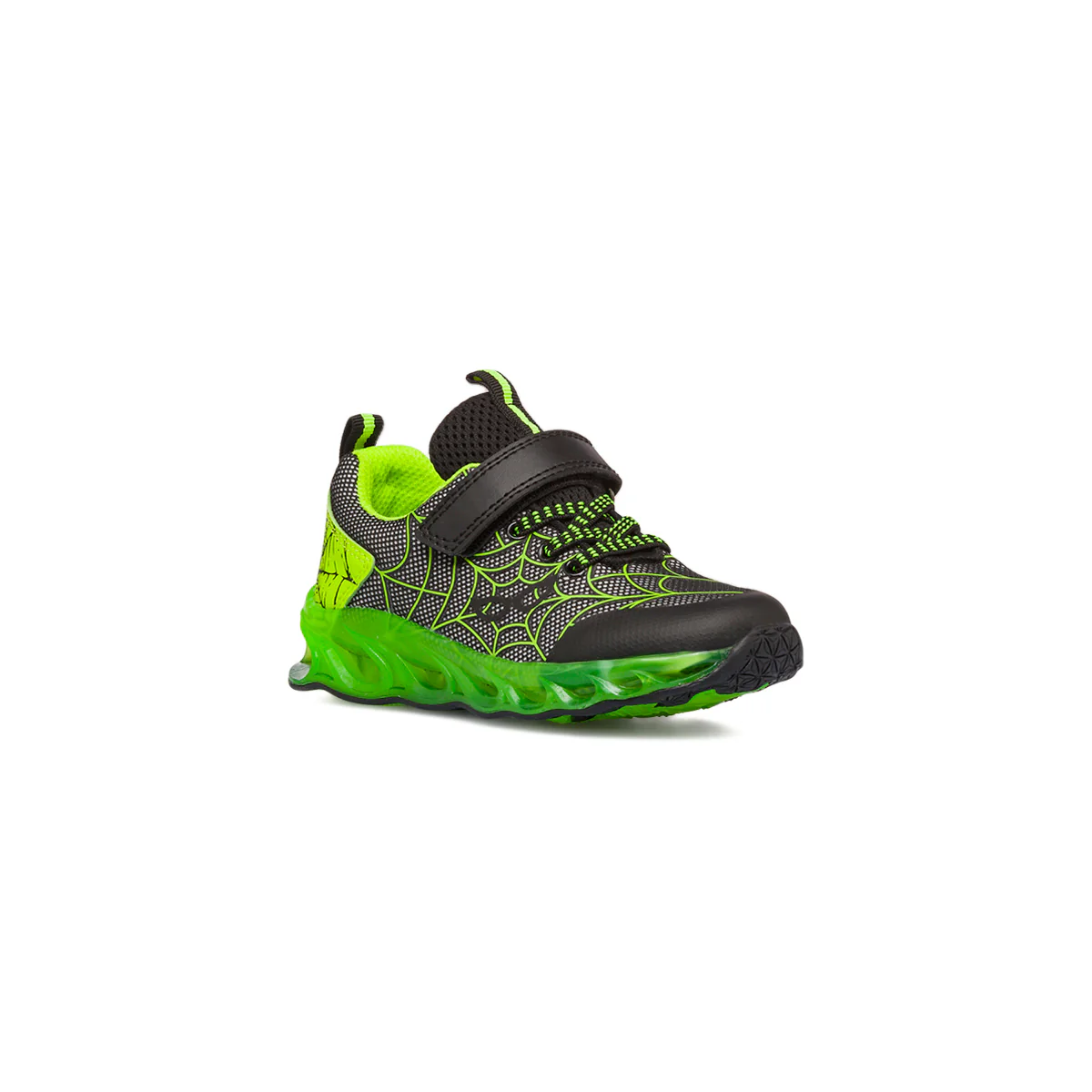 Sneakers bambino nere e verde con luci nella suola Birilli&Monelli - Image 2