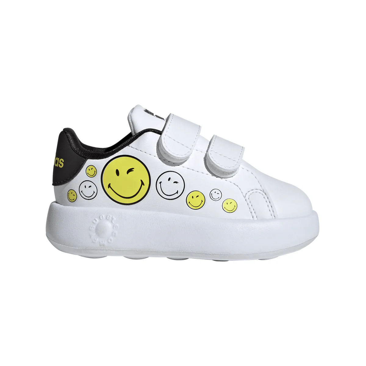 Sneakers bambino primi passi bianche con stampa smile adidas Advantage Smiley