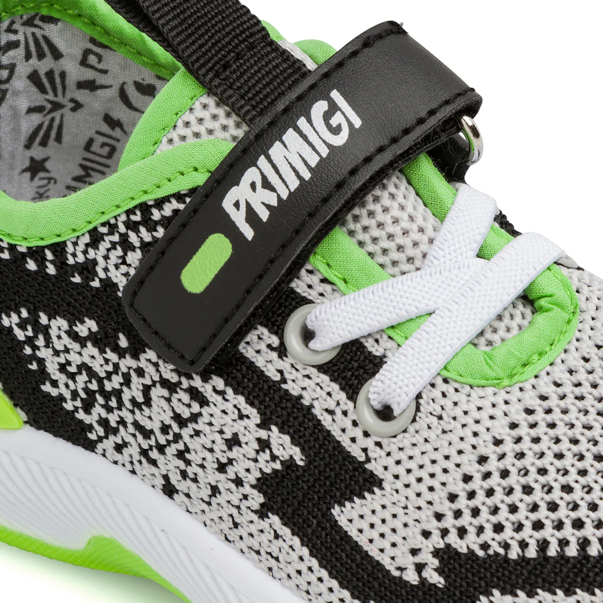 Sneakers bambino primi passi grigie nere e verdi Primigi Baby Rush - Image 3