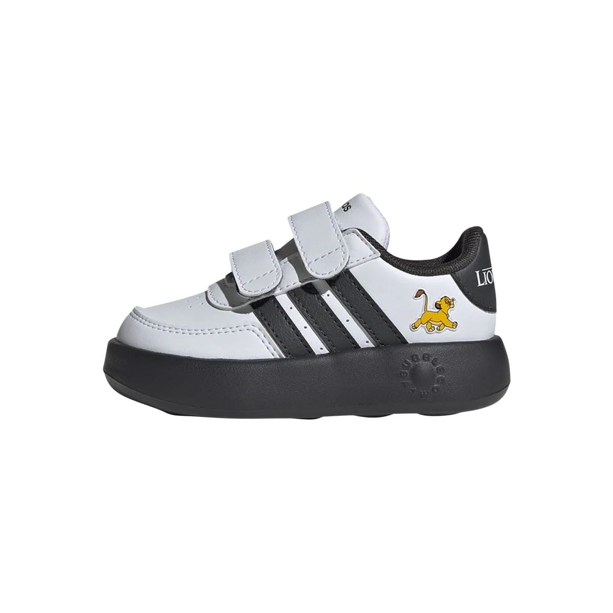 Sneakers bambino primi passi nere e bianche con stampa laterale adidas Breaknet Re Leone - Image 3