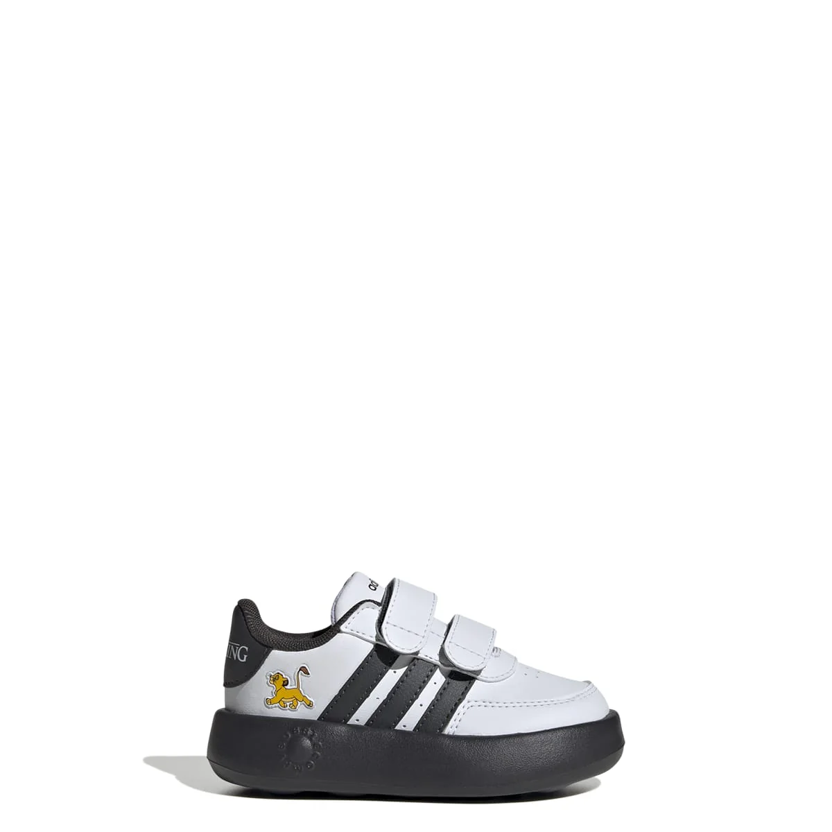 Sneakers bambino primi passi nere e bianche con stampa laterale adidas Breaknet Re Leone - Image 4