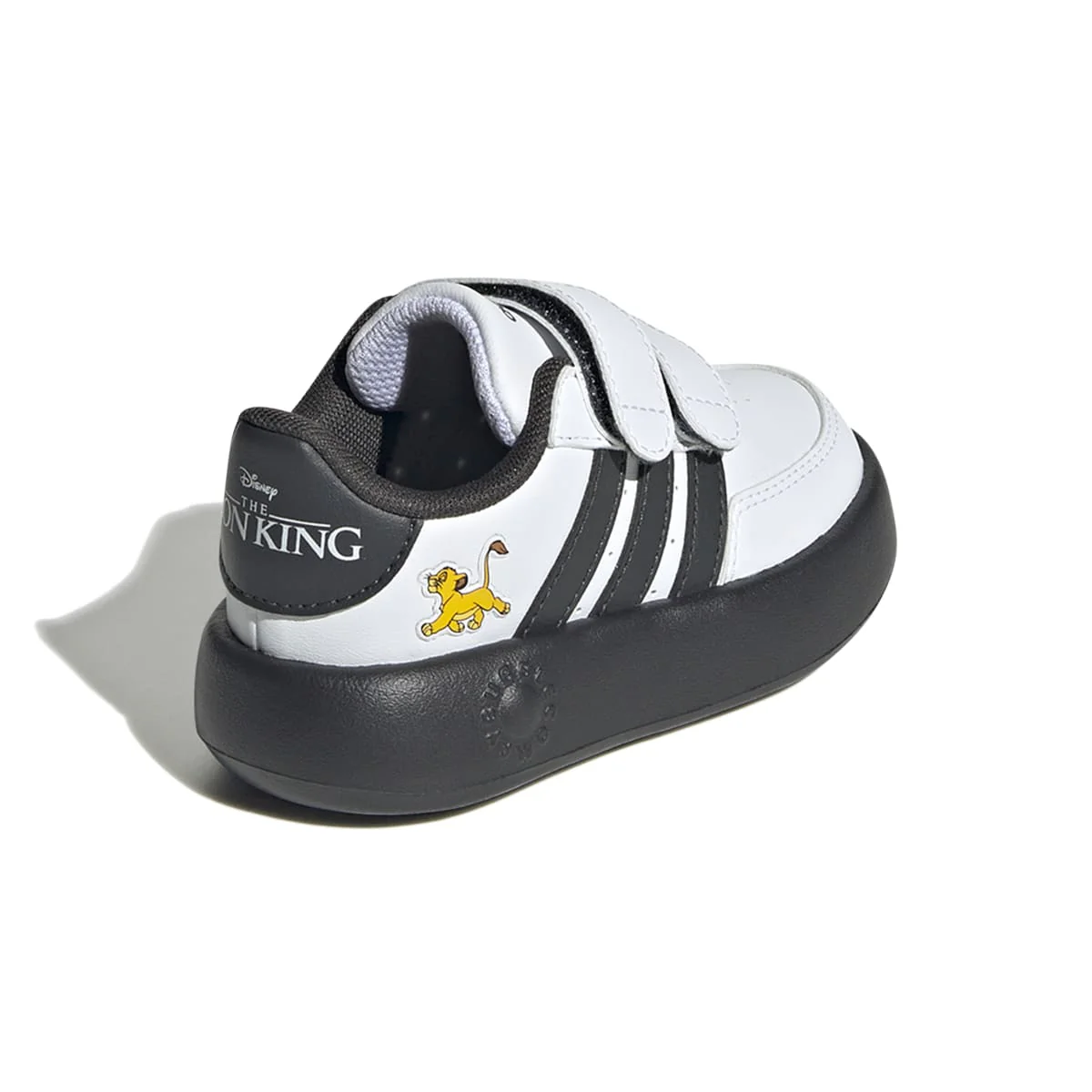 Sneakers bambino primi passi nere e bianche con stampa laterale adidas Breaknet Re Leone - Image 9