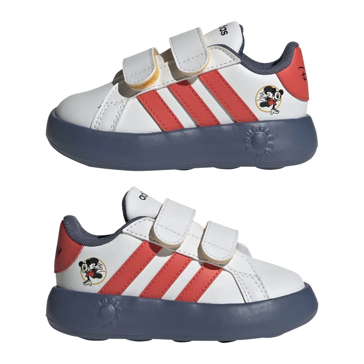Sneakers bambino primi passi rosso e blu con stampa topolino adidas Grand Court Mickey - Image 2