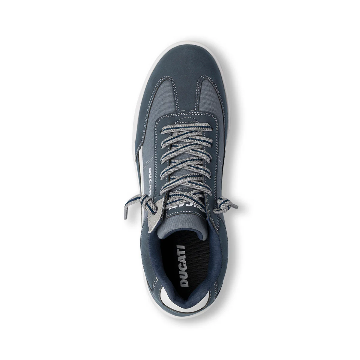 Sneakers basse blu con dettagli a contrasto da Uomo e logo laterale Ducati - Image 5