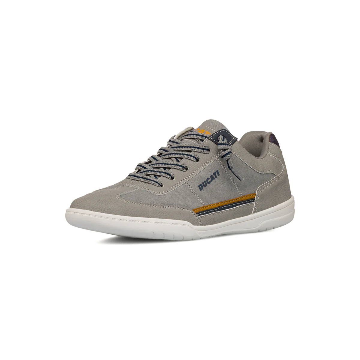 Sneakers basse taupe con dettagli a contrasto da Uomo e logo laterale Ducati - Image 2