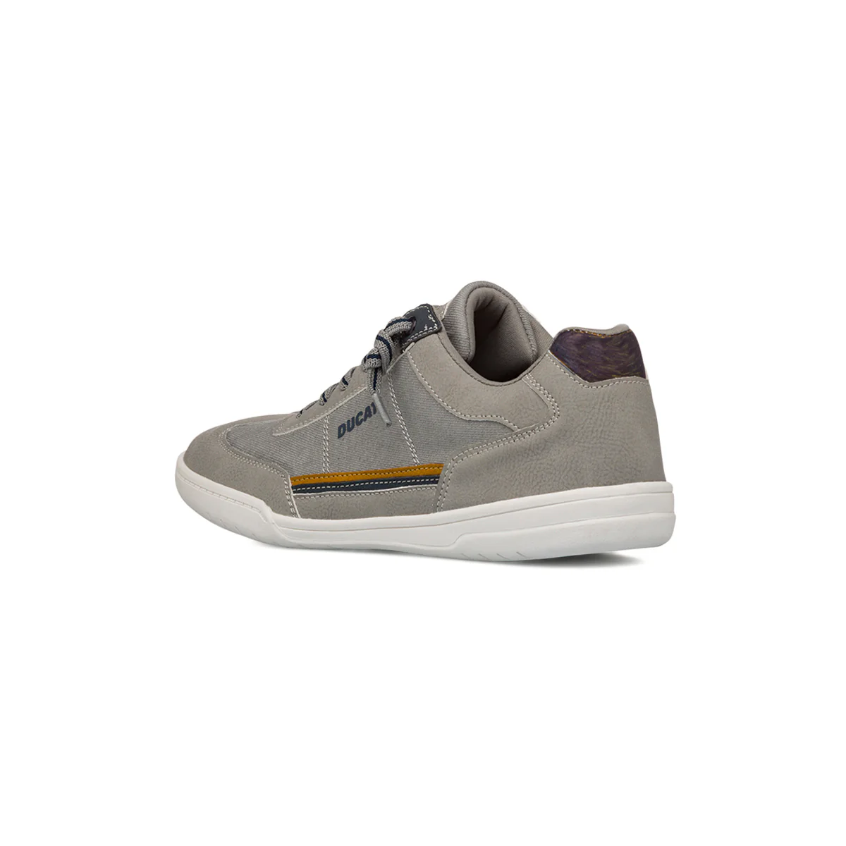 Sneakers basse taupe con dettagli a contrasto da Uomo e logo laterale Ducati - Image 3