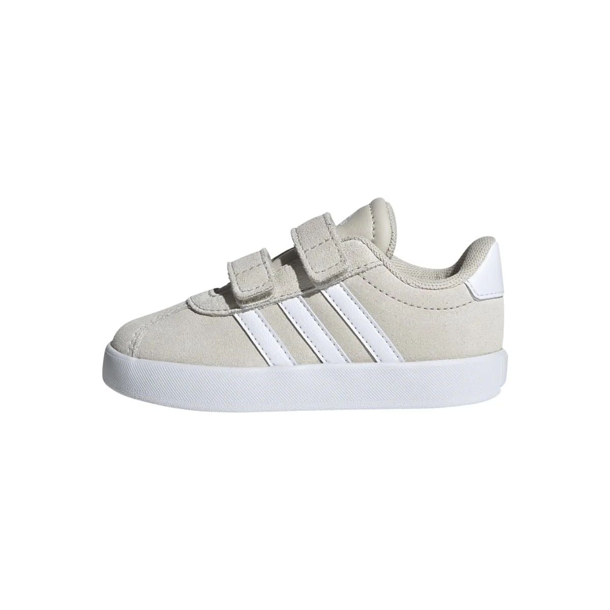 Sneakers beige da bambino e bambina effetto scamosciato adidas VL Court 3.0 - Image 3