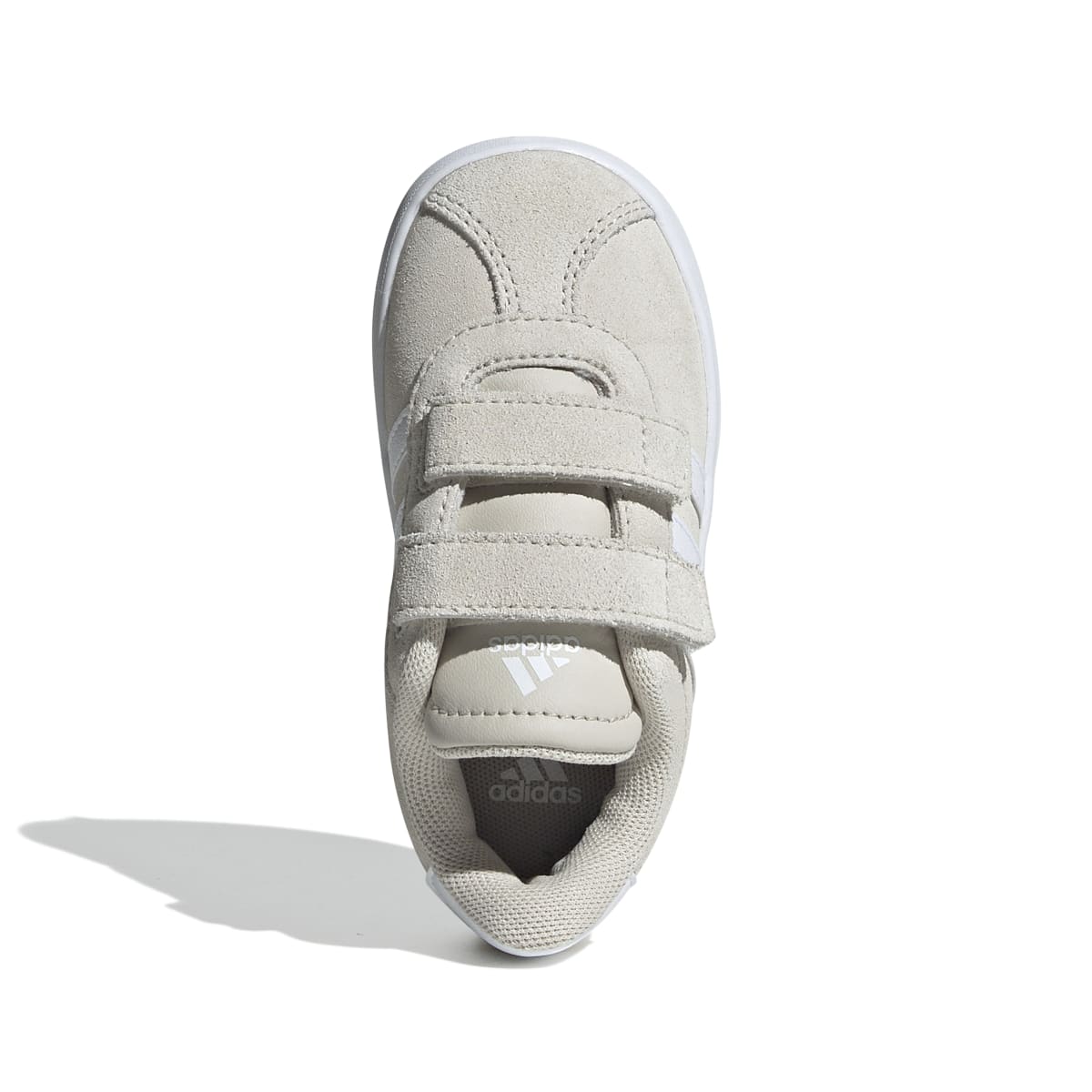 Sneakers beige da bambino e bambina effetto scamosciato adidas VL Court 3.0 - Image 4