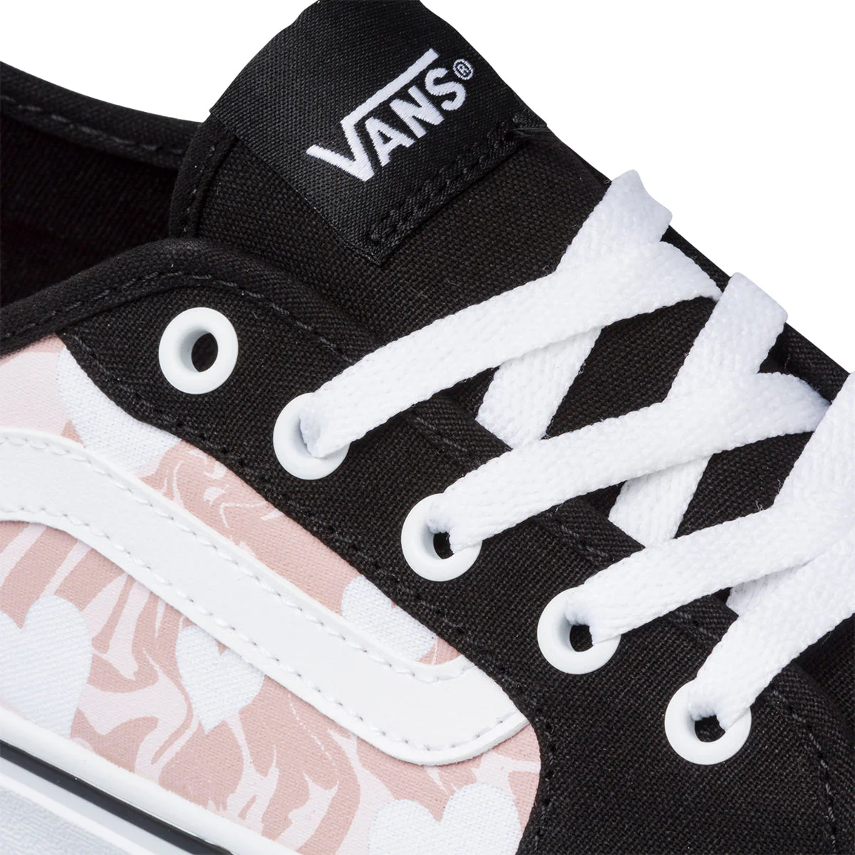 Sneakers beige da donna con cuoricini Vans Filmore Decon - Image 4