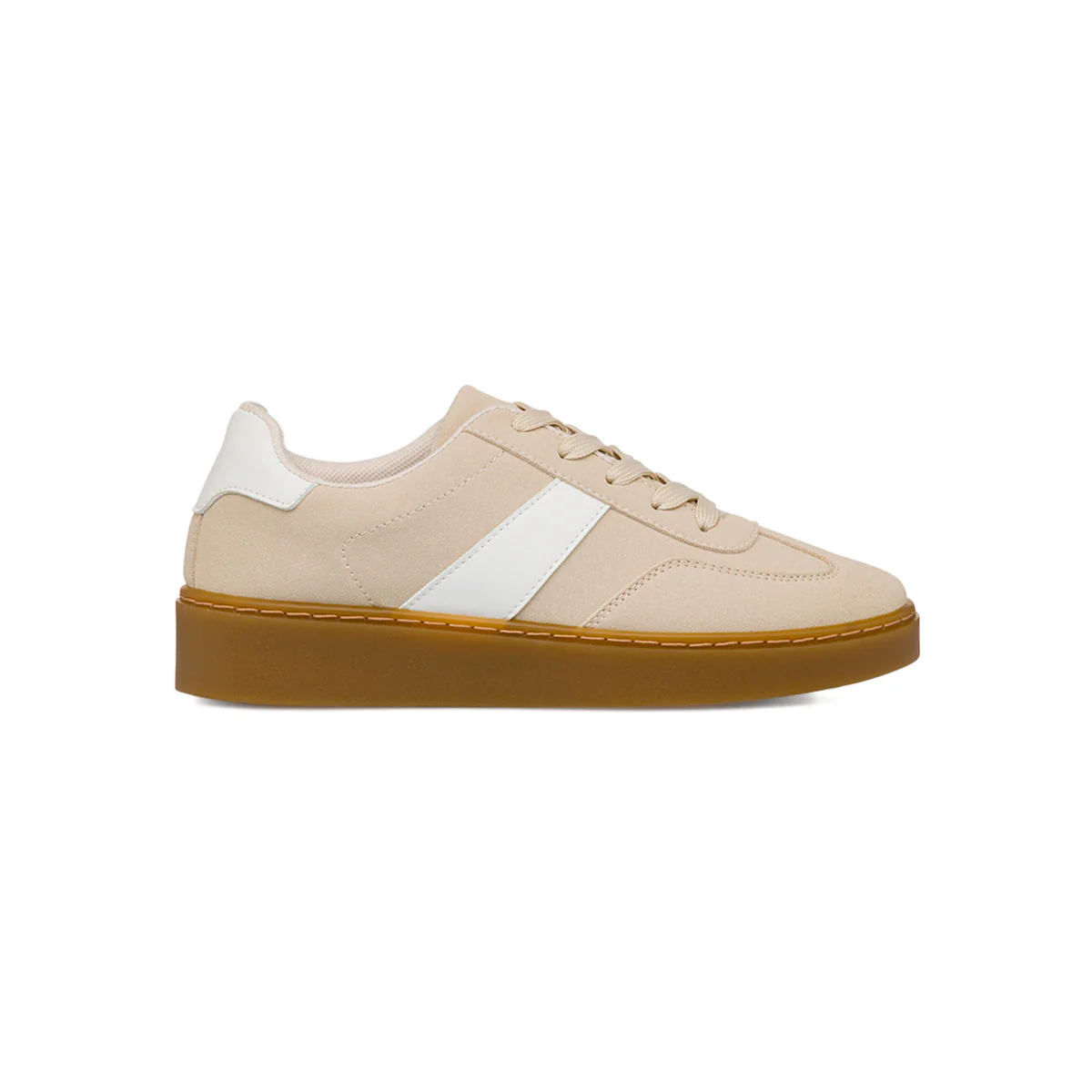 Sneakers beige da Donna con dettaglio bianco laterale Lora Ferres