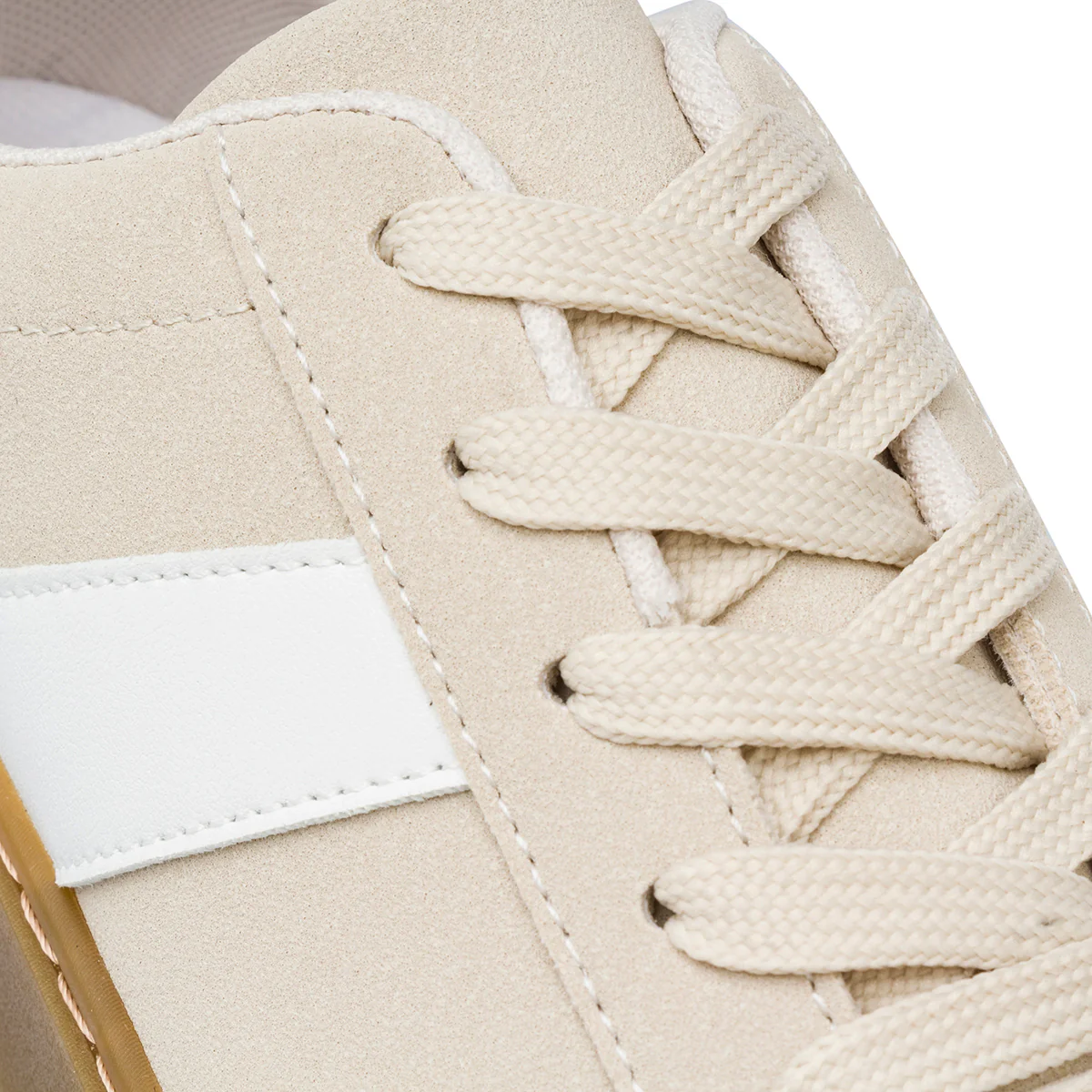 Sneakers beige da Donna con dettaglio bianco laterale Lora Ferres - Image 4