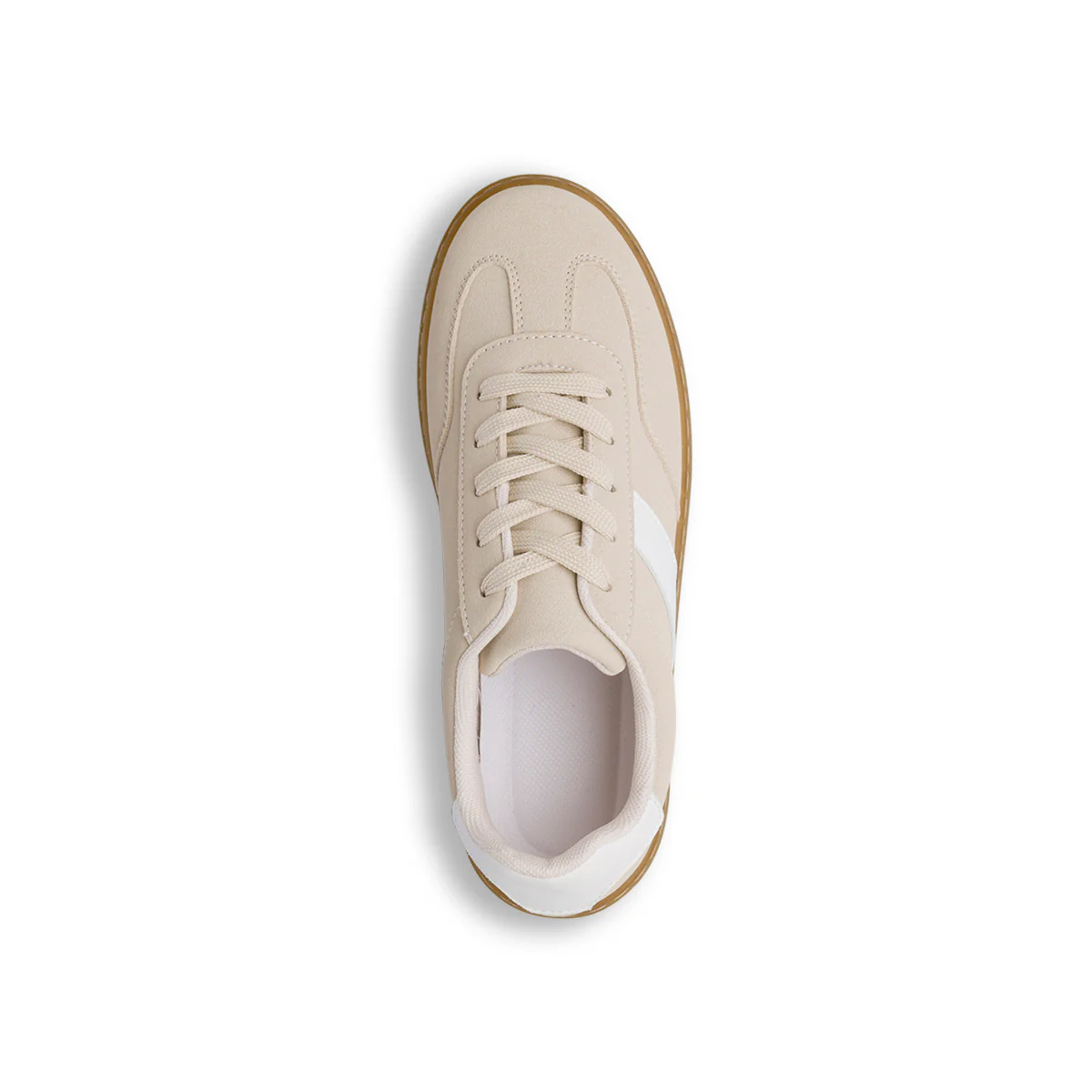 Sneakers beige da Donna con dettaglio bianco laterale Lora Ferres - Image 5
