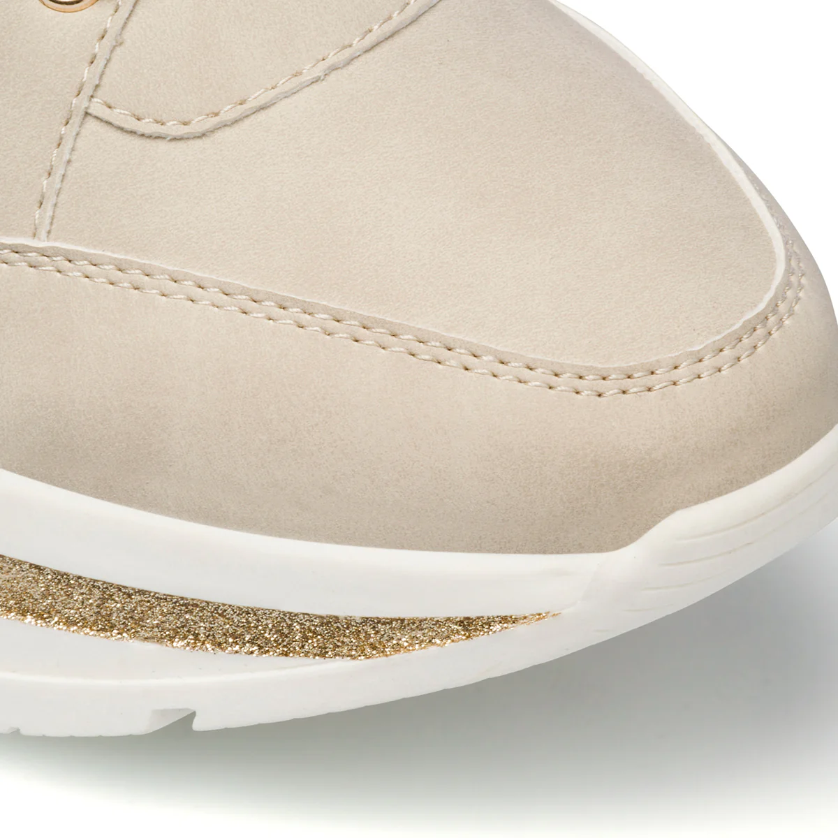 Sneakers beige da donna con maxi-suola e dettagli animalier Lora Ferres - Image 5