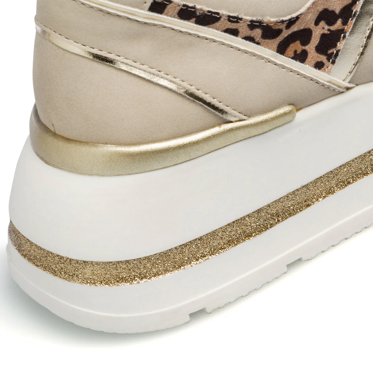 Sneakers beige da donna con maxi-suola e dettagli animalier Lora Ferres - Image 7