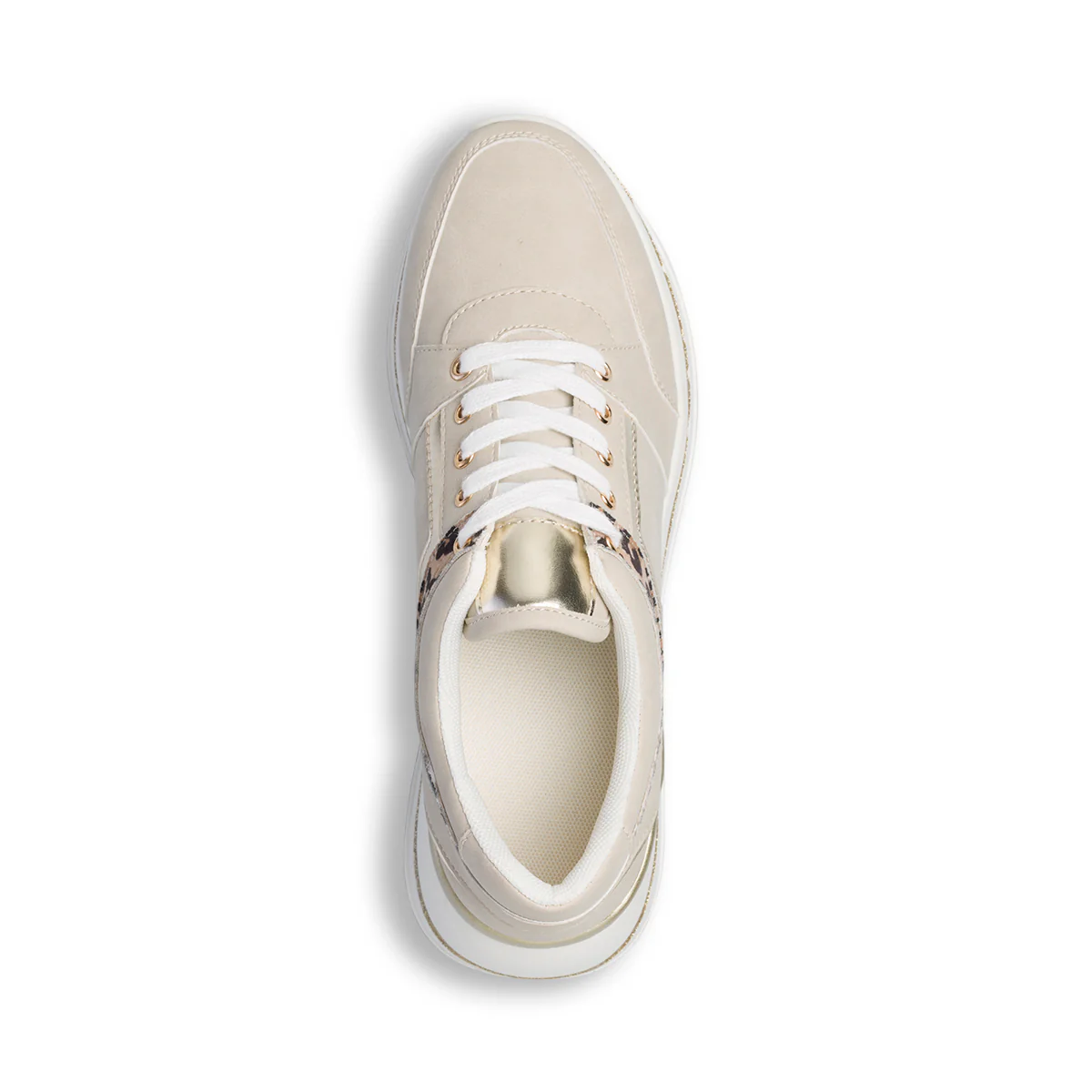 Sneakers beige da donna con maxi-suola e dettagli animalier Lora Ferres - Image 8