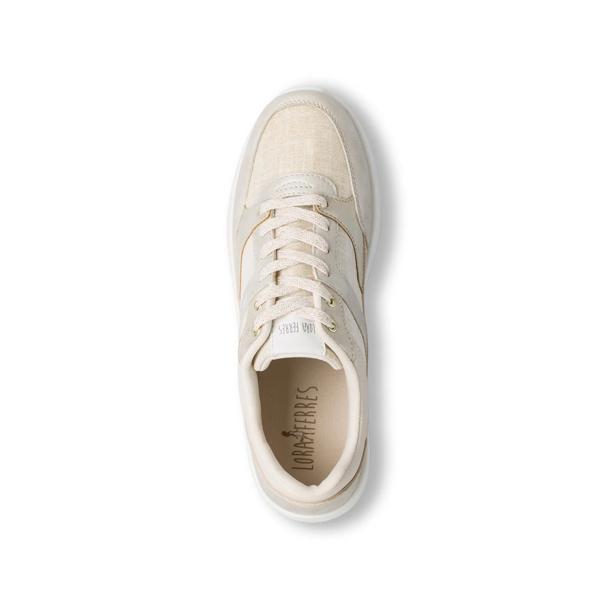 Sneakers beige da donna con maxi-suola Lora Ferres - Image 4