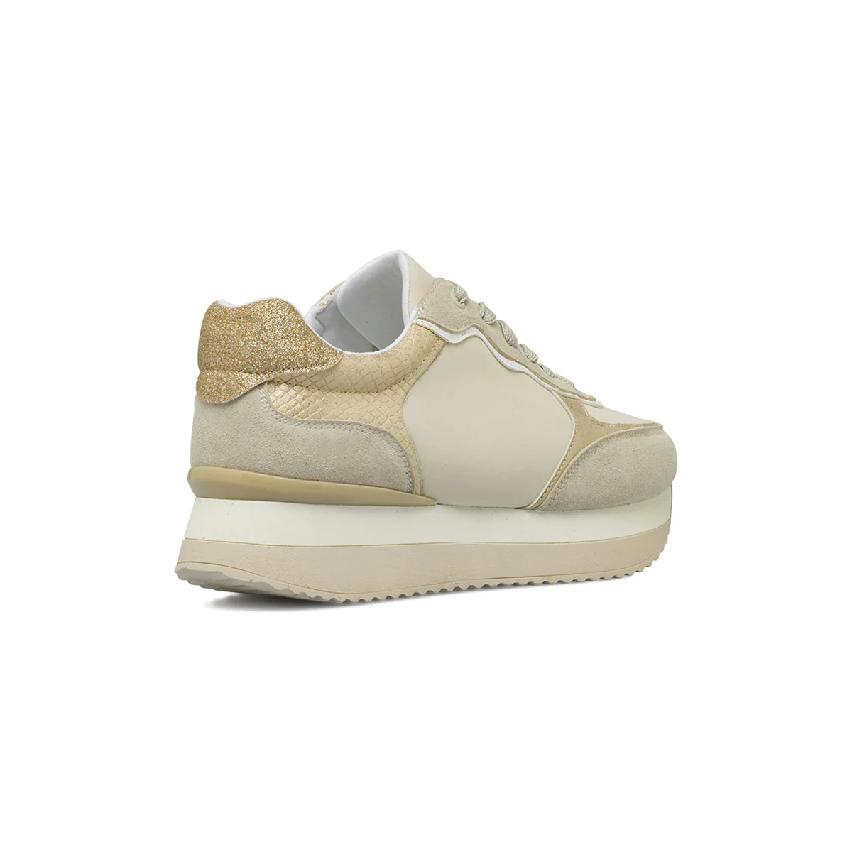 Sneakers Beige da Donna con Platform effetto pitonato Lora Ferres - Image 3