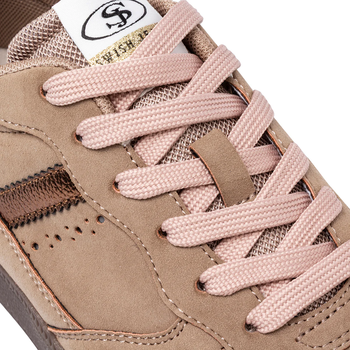Sneakers beige da Donna effetto scamosciato Swish Jeans - Image 4