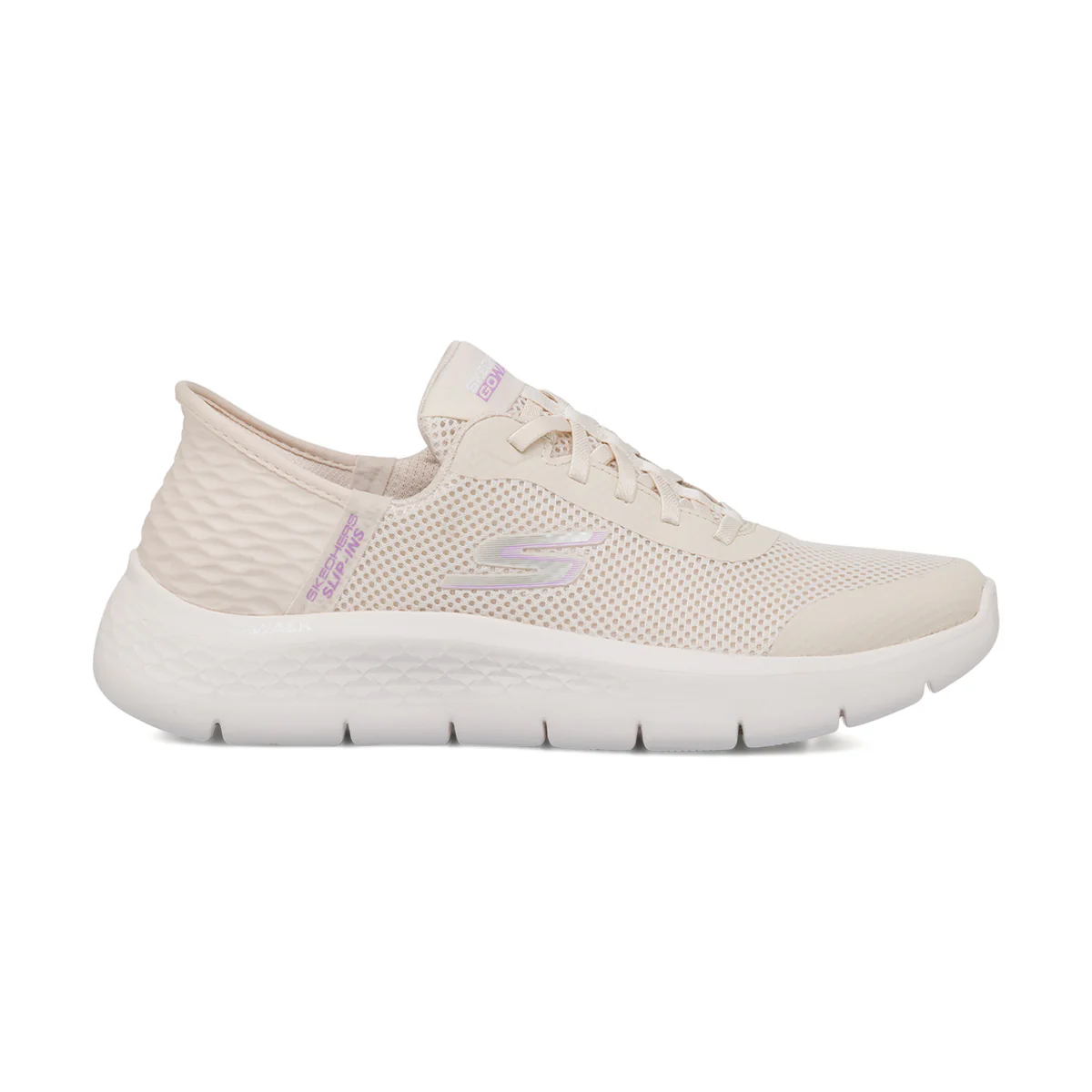 Sneakers beige da Donna con memory foam Skechers Slip-Ins