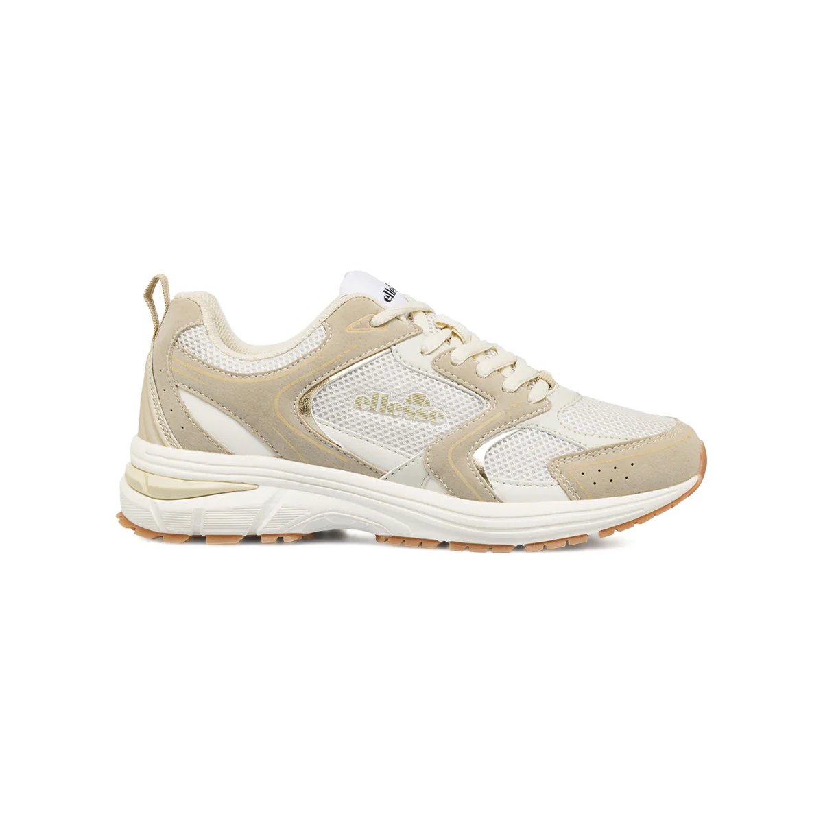 Sneakers Beige da Donna in mesh con inserti effetto scamosciato Ellesse