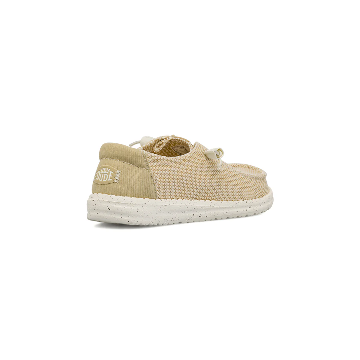 Sneakers beige da Donna in tessuto con lacci elastici Heydude Wendy - Image 3