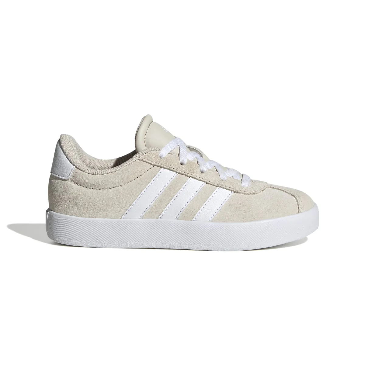 Sneakers beige da ragazza con logo adidas VL Court 3.0