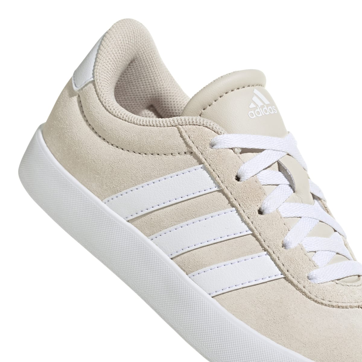 Sneakers beige da ragazza con logo adidas VL Court 3.0 - Image 11