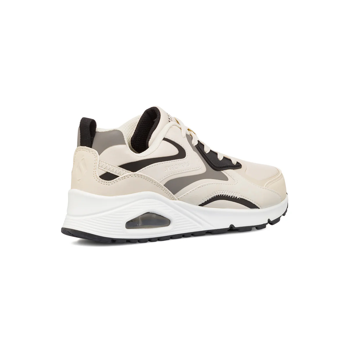 Sneakers beige da ragazzo con suola ad aria Skechers Uno Gen1 - Image 3
