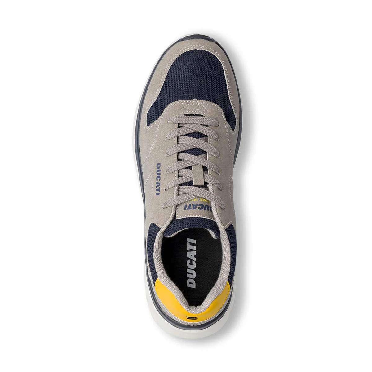 Sneakers beige da Uomo con dettagli a contrasto e logo Ducati - Image 5