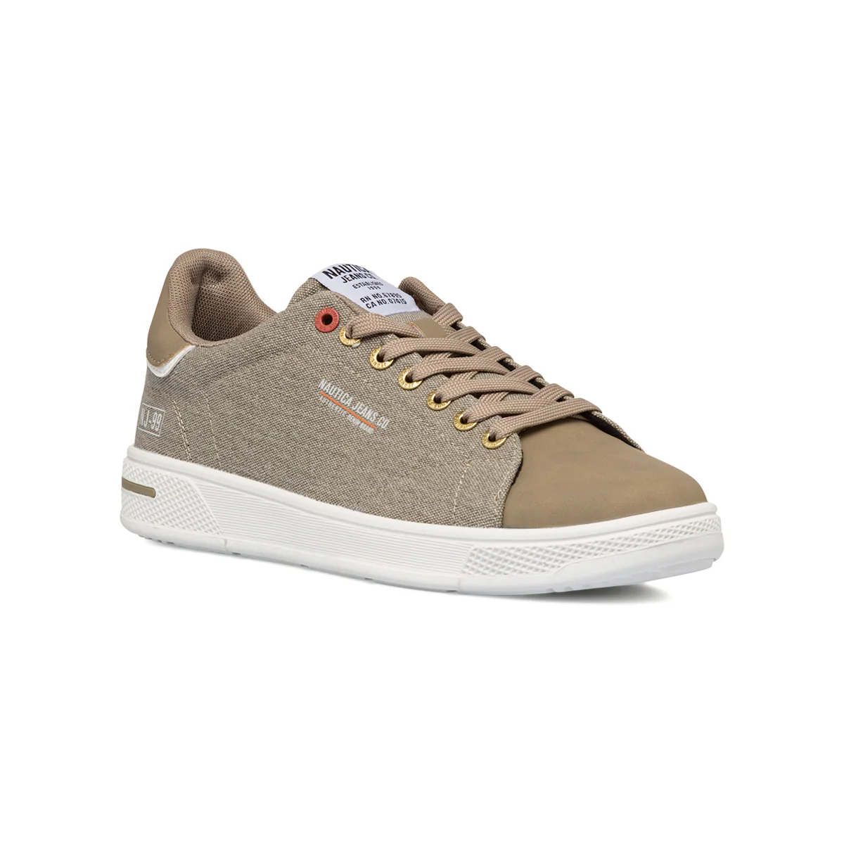 Sneakers beige da uomo con logo laterale Nautica Stardust - Image 5