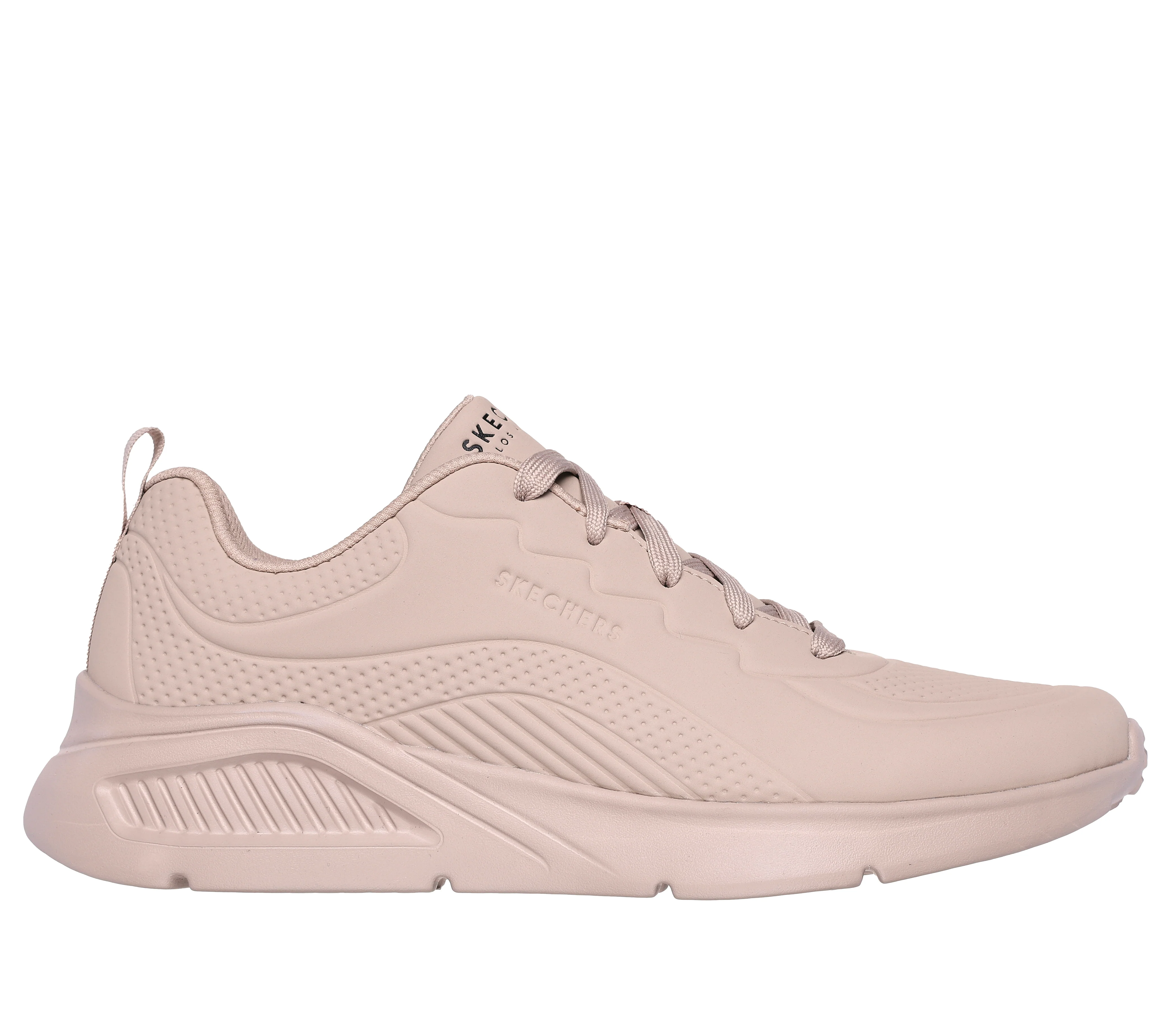 Sneakers beige da uomo con sottopiede Memory Foam Skechers Uno Lite