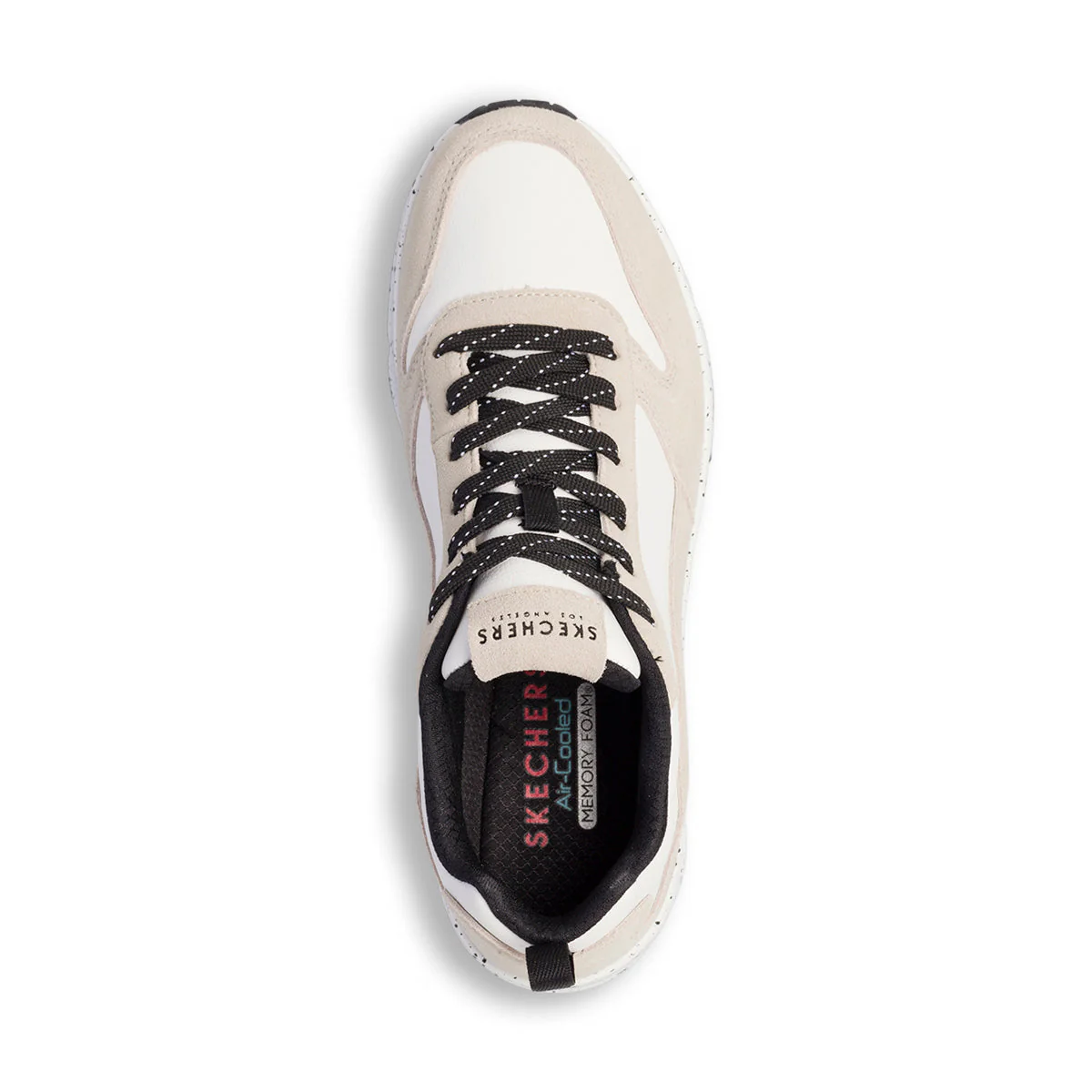 Sneakers beige da uomo con suola ad aria Skechers Uno - Draw 2 - Image 5