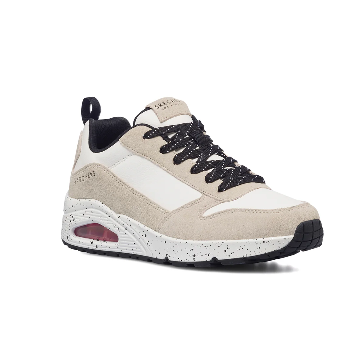 Sneakers beige da uomo con suola ad aria Skechers Uno - Draw 2 - Image 7