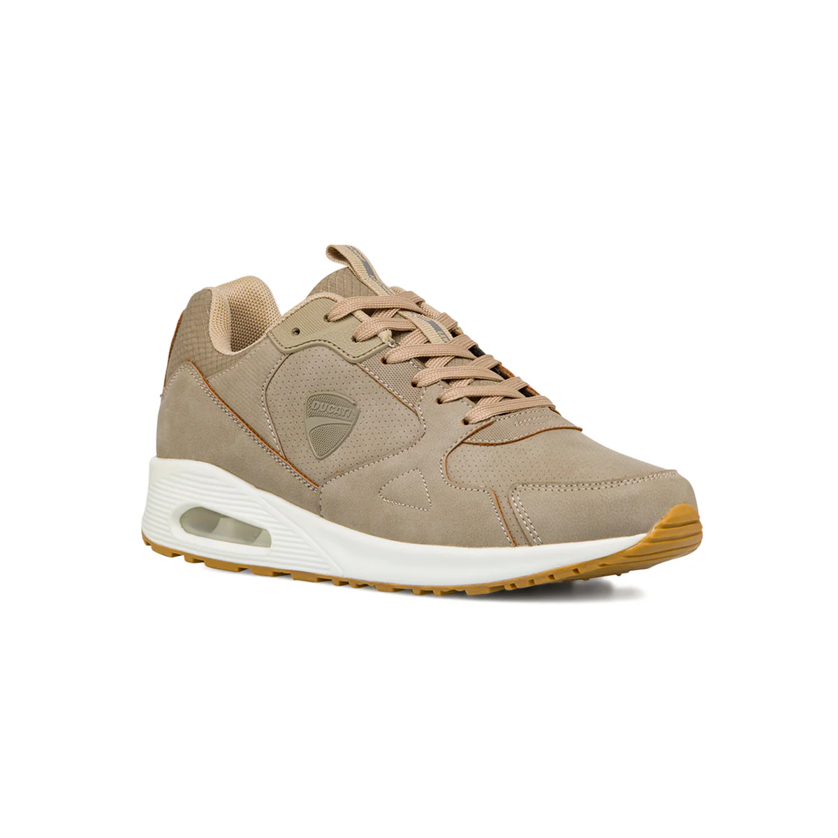 Sneakers beige da Uomo on logo laterale tono su tono Ducati - Image 2